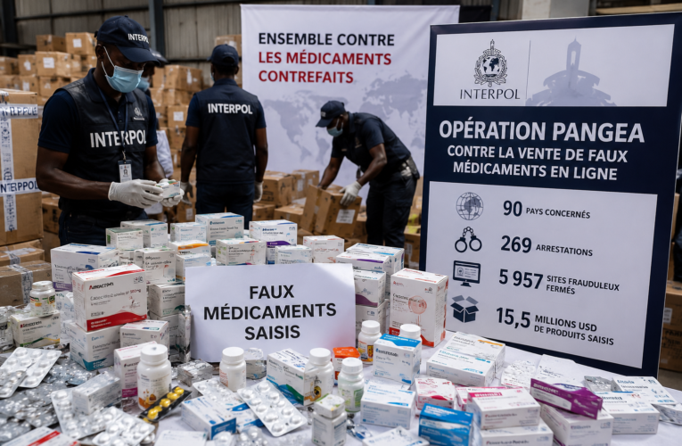 Trafic de faux médicaments : Interpol frappe un réseau actif dans 90 pays